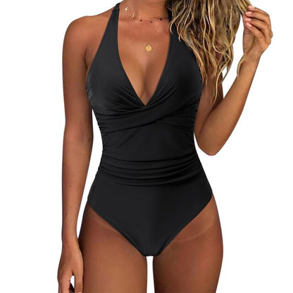 Siliane - Tankini Bleu Avec Imprimé Tendance Et Bretelles Réglables