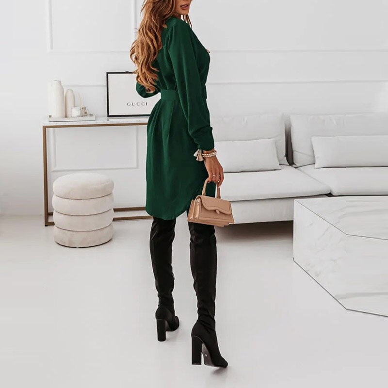 Leontina - Robe Chemise Avec Ceinture