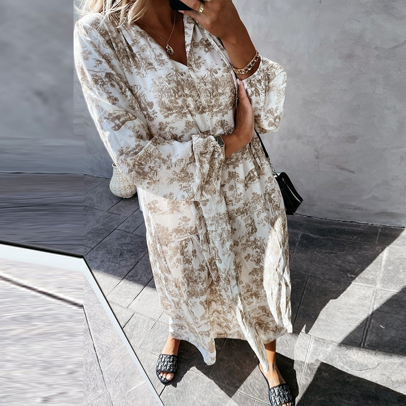 Solara - Robe Maxi Manches Longues