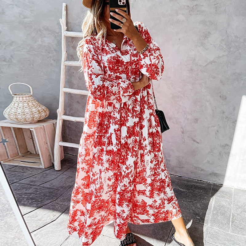 Solara - Robe Maxi Manches Longues