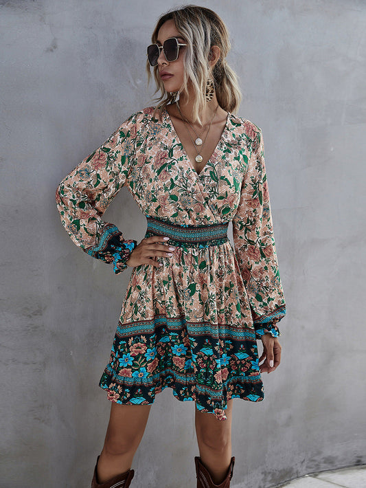 Amandine - Robe midi à fleurs