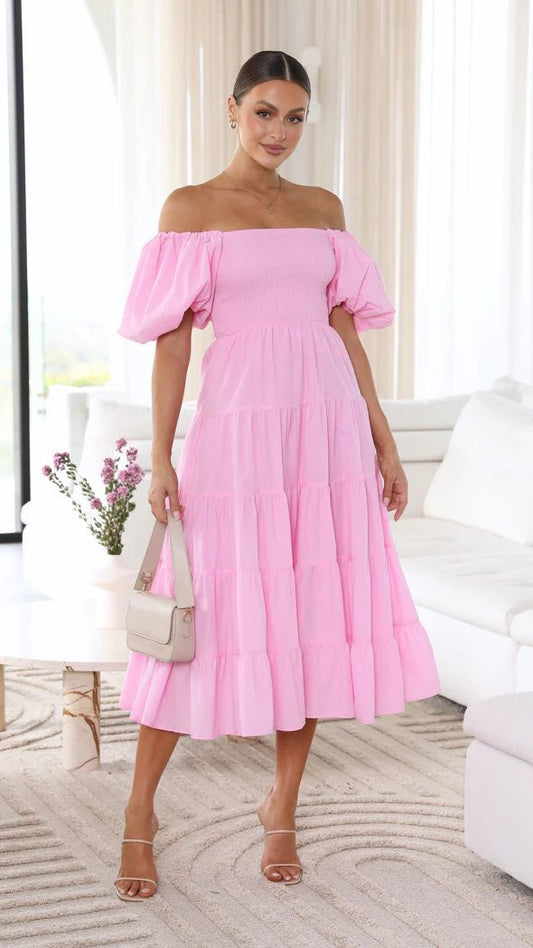 Berthe - Robe D'Été À Épaules Nues