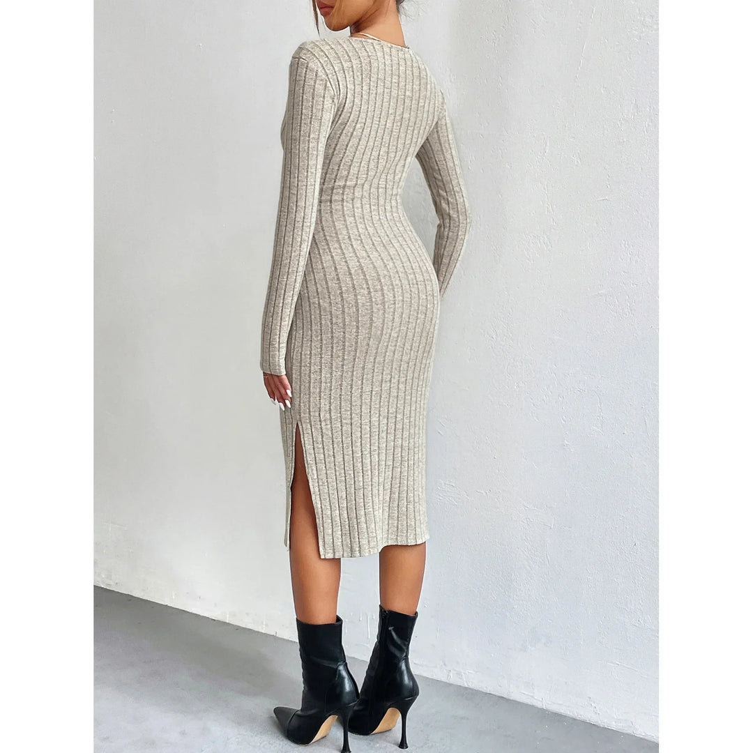 Cassilda - Robe Midi Côtelée