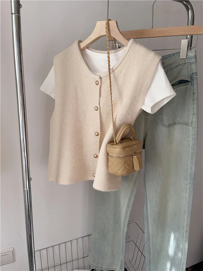 Annika - Gilet Élégant Avec Boutons