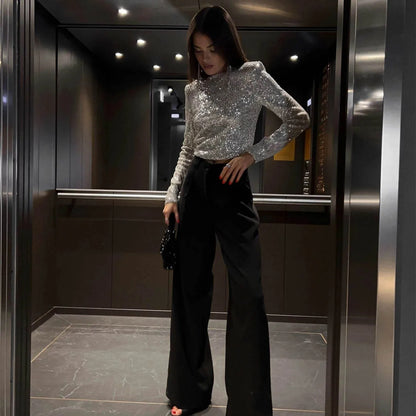 Renée - Haut Brillant À Sequins