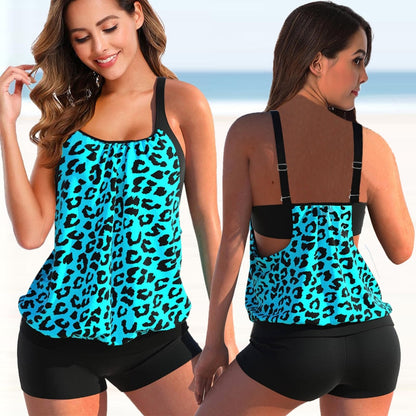 Théoline - Bikini Taille Haute Avec Motif Géométrique Moderne