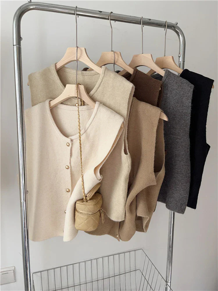 Annika - Gilet Élégant Avec Boutons