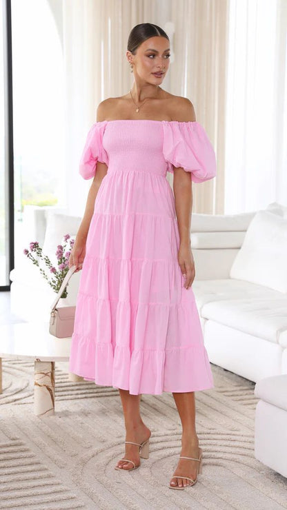 Berthe - Robe D'Été À Épaules Nues