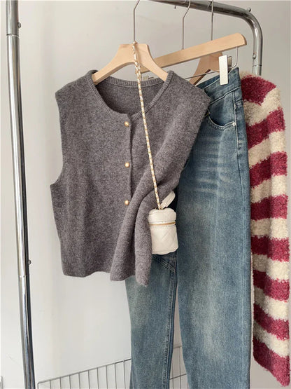 Annika - Gilet Élégant Avec Boutons