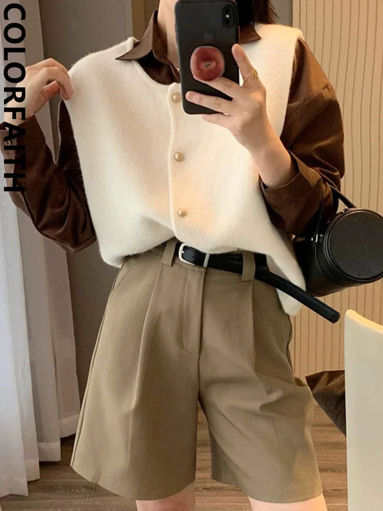 Annika - Gilet Élégant Avec Boutons