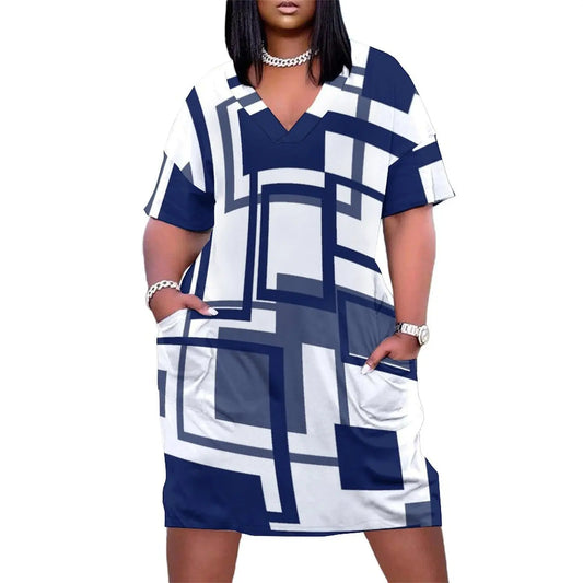Patricia - Robe ample à motif géométrique