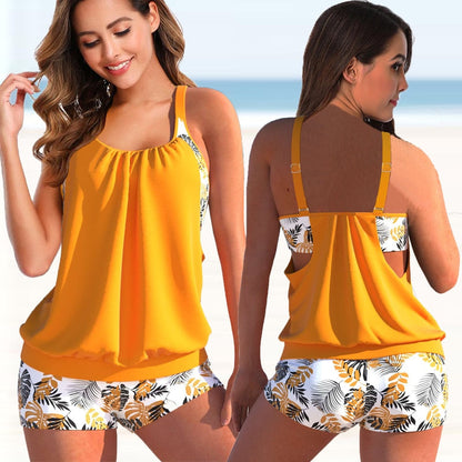 Théoline - Bikini Taille Haute Avec Motif Géométrique Moderne
