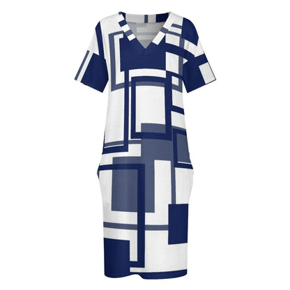Patricia - Robe ample à motif géométrique