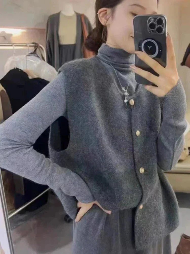 Annika - Gilet Élégant Avec Boutons