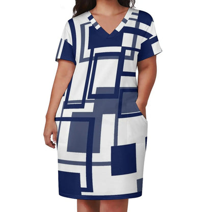 Patricia - Robe ample à motif géométrique