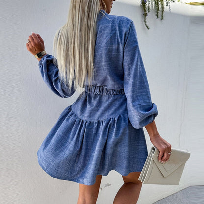 Eugénie - Robe Mini en Denim