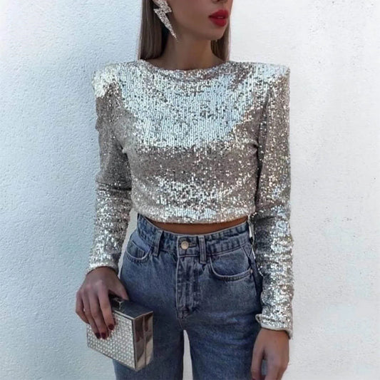 Renée - Haut Brillant À Sequins