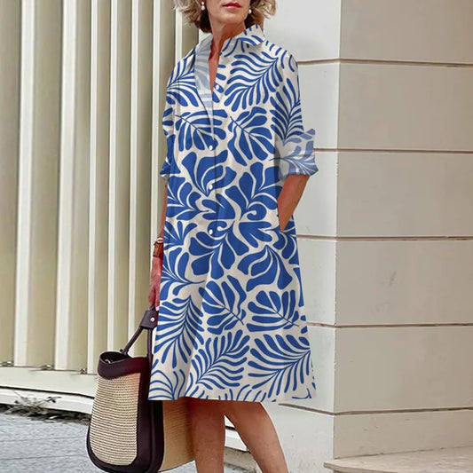 Charlotte - Robe chemise à manches longues