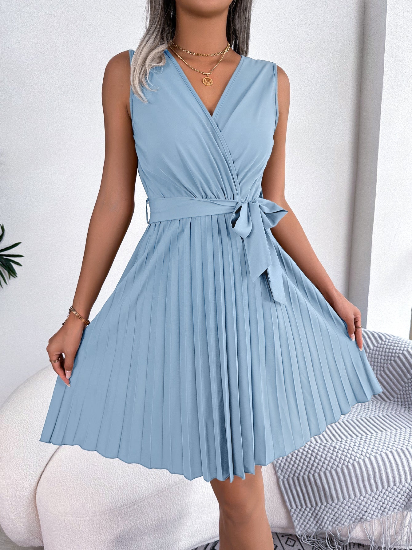 Sophie - Robe mini plissée élégante