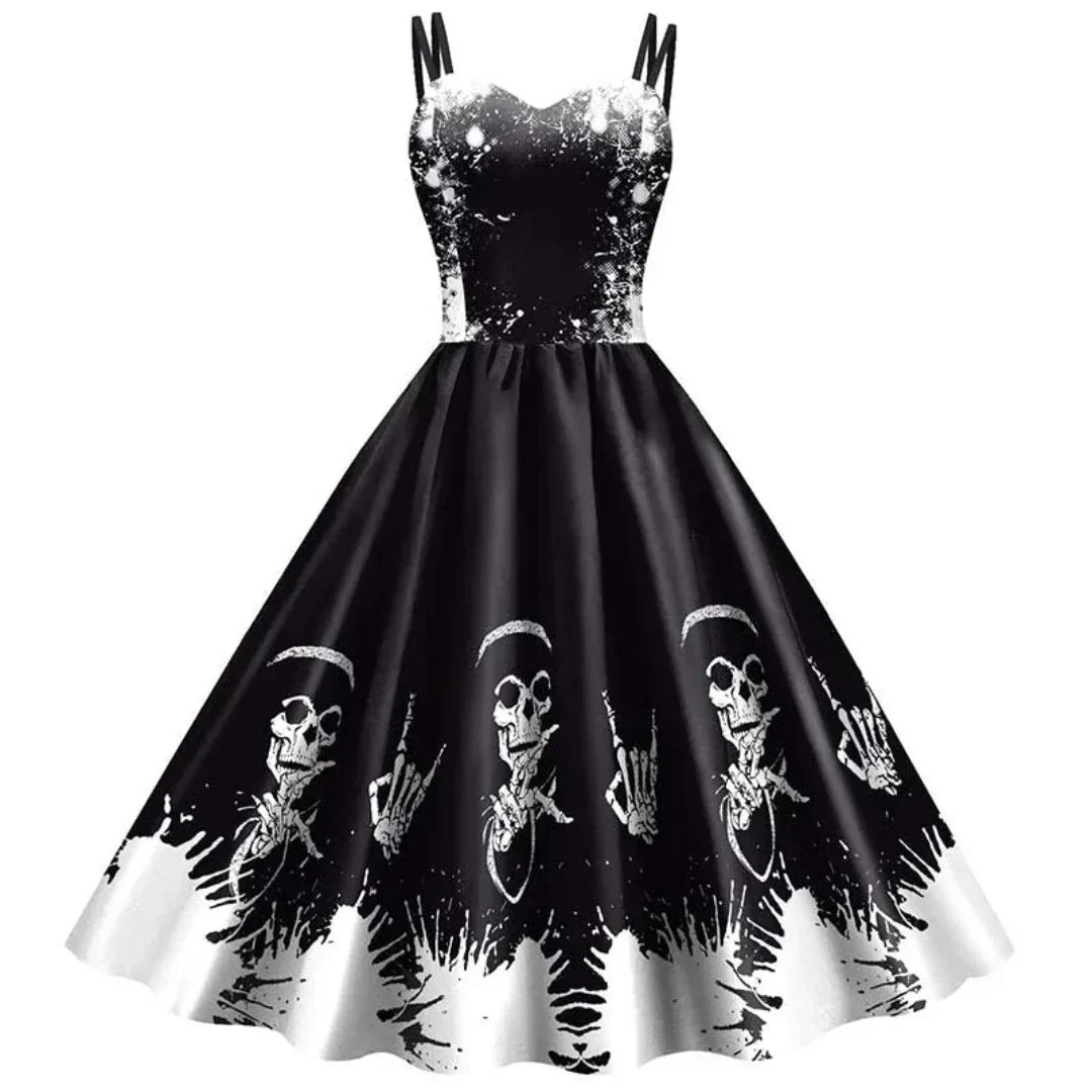 Laïs - Vintage A-Ligne Robe Gothique