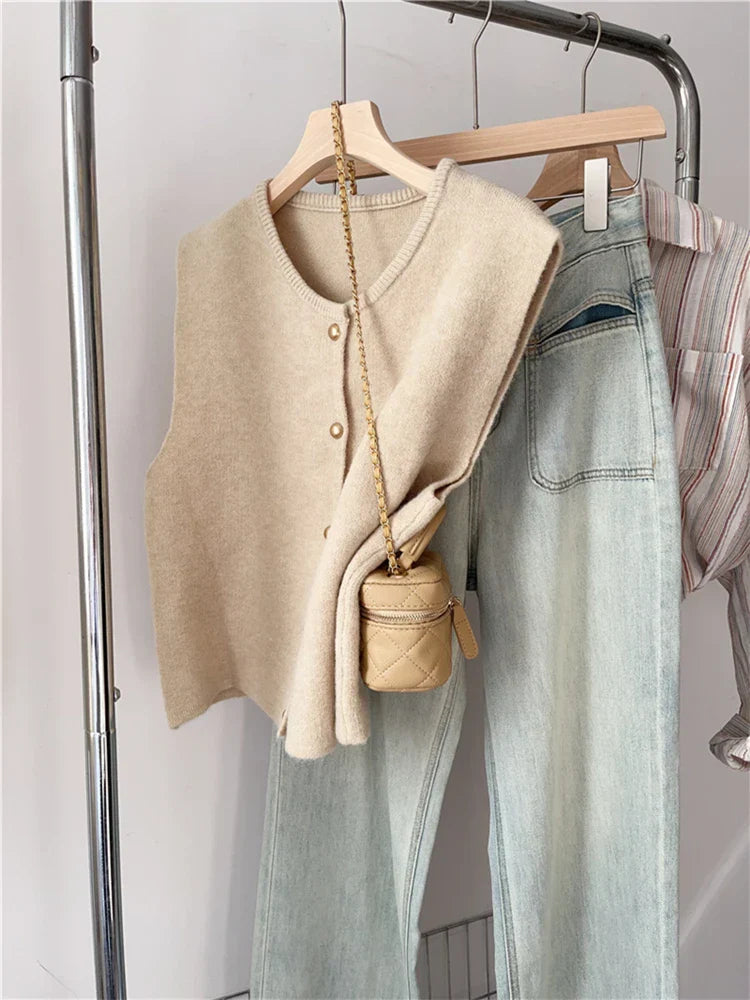 Annika - Gilet Élégant Avec Boutons