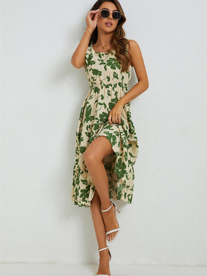 Marga - Robe Midi à Fleurs - Coupe Élégante