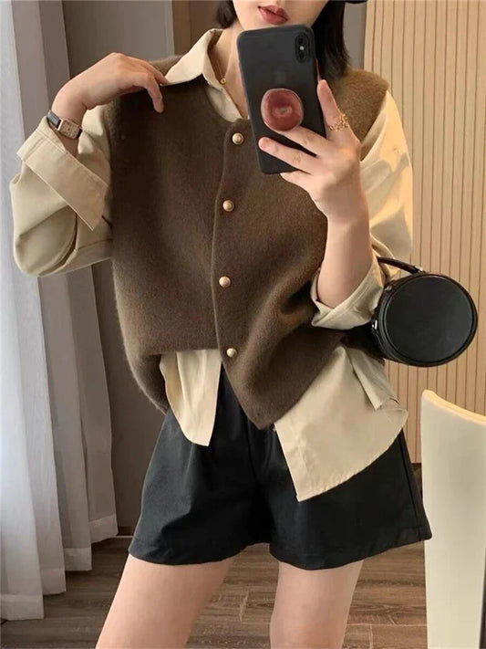 Annika - Gilet Élégant Avec Boutons