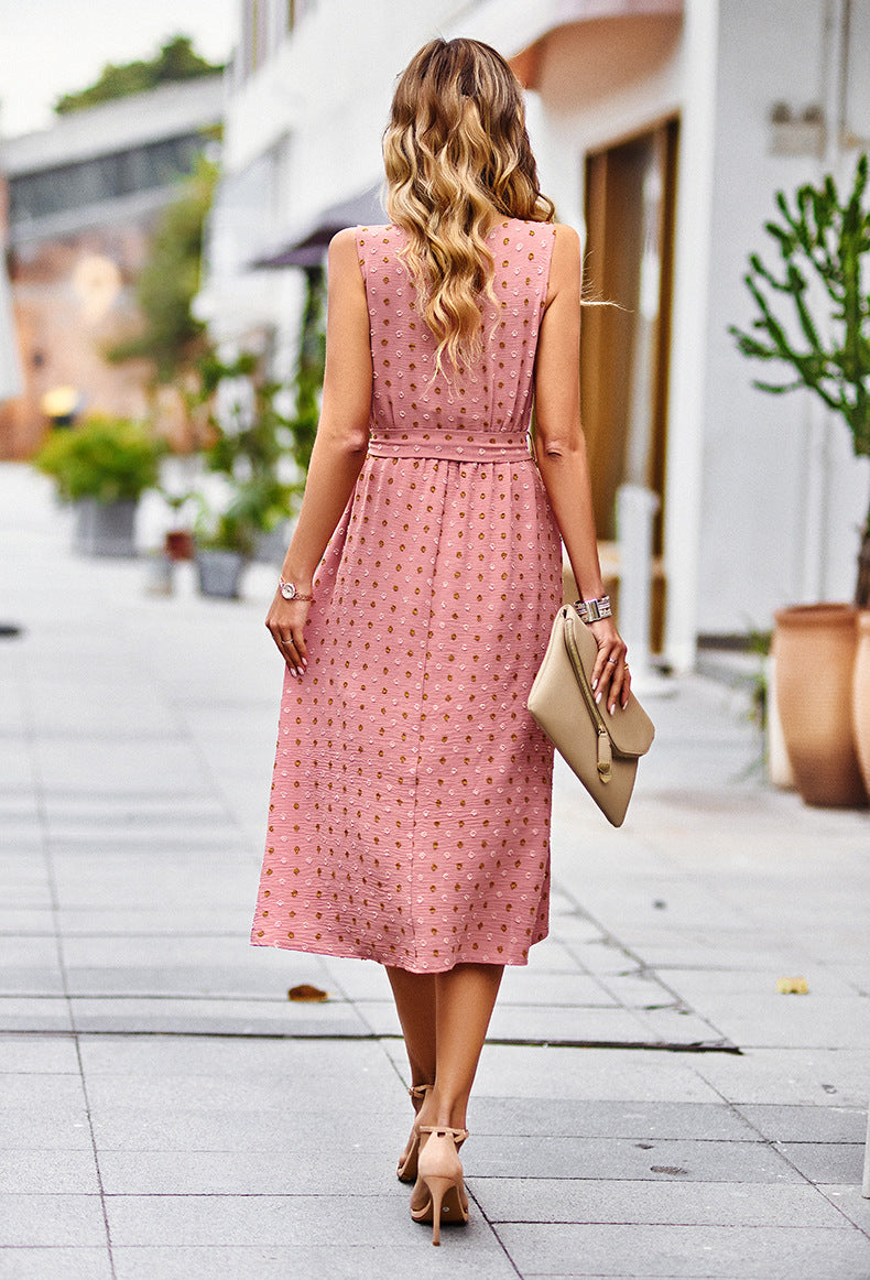 Chantal - Robe midi à pois