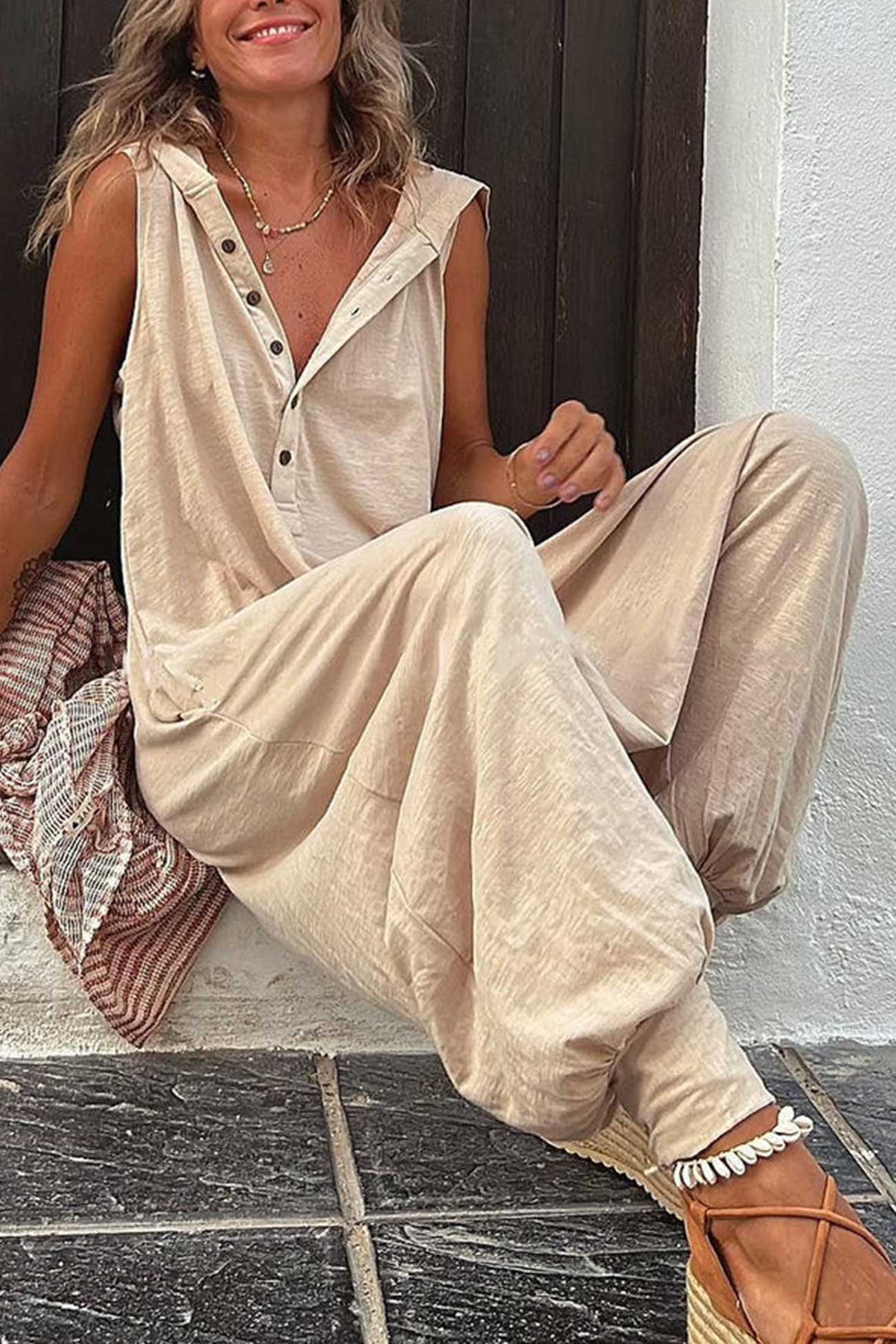 Mirevaine - Combinaison sweat à capuche décontractée