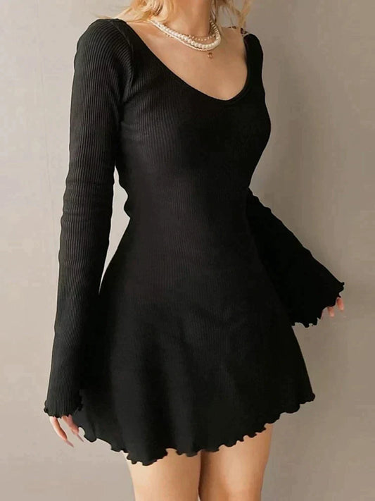 Amancia - Mini Robe De Soirée Côtelée