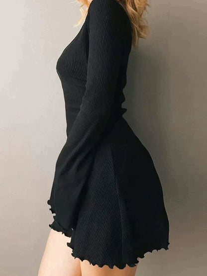 Amancia - Mini Robe De Soirée Côtelée