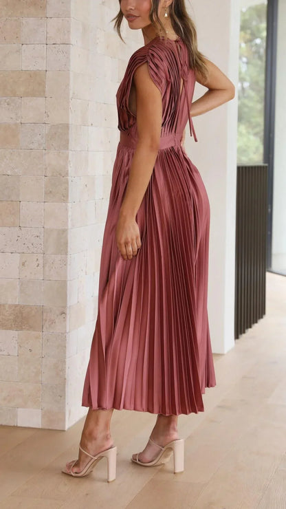 Amandina - Robe Col V Avec Lien Au Dos
