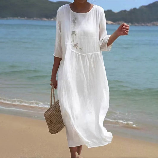 Émilie - Robe d'été blanche