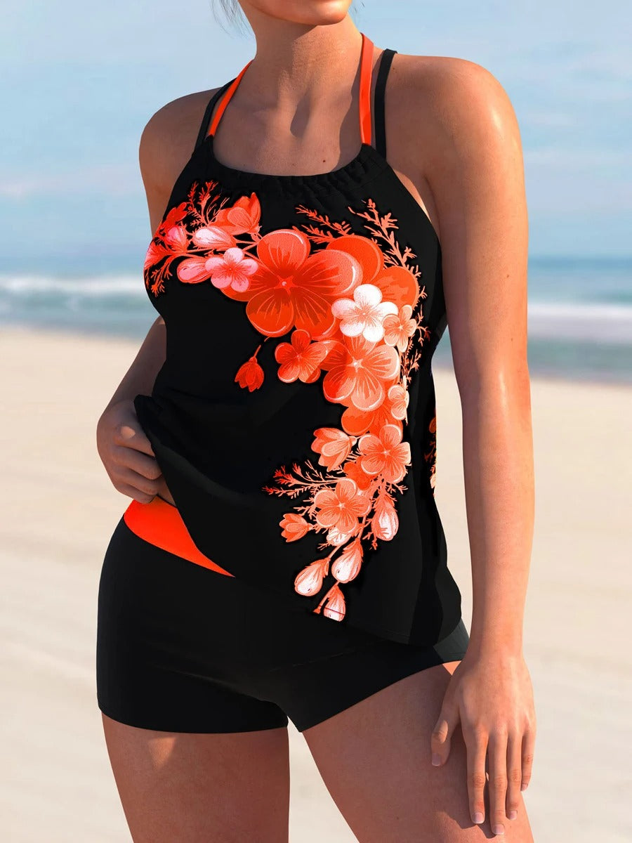 Émilane - Maillot De Bain Imprimé Floral Avec Finition Élégante