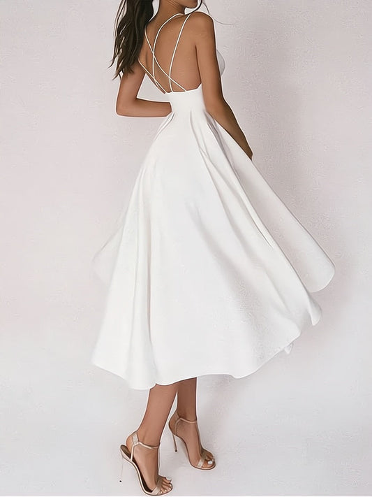 Jeanne - Robe Élégante Avec Col En V