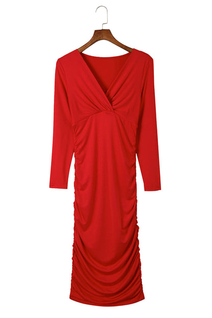 Stephanie - Robe ajustée à encolure en V