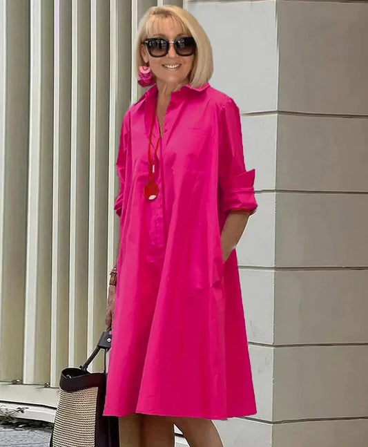 Léa - Robe Chemise Chic Et Élégante