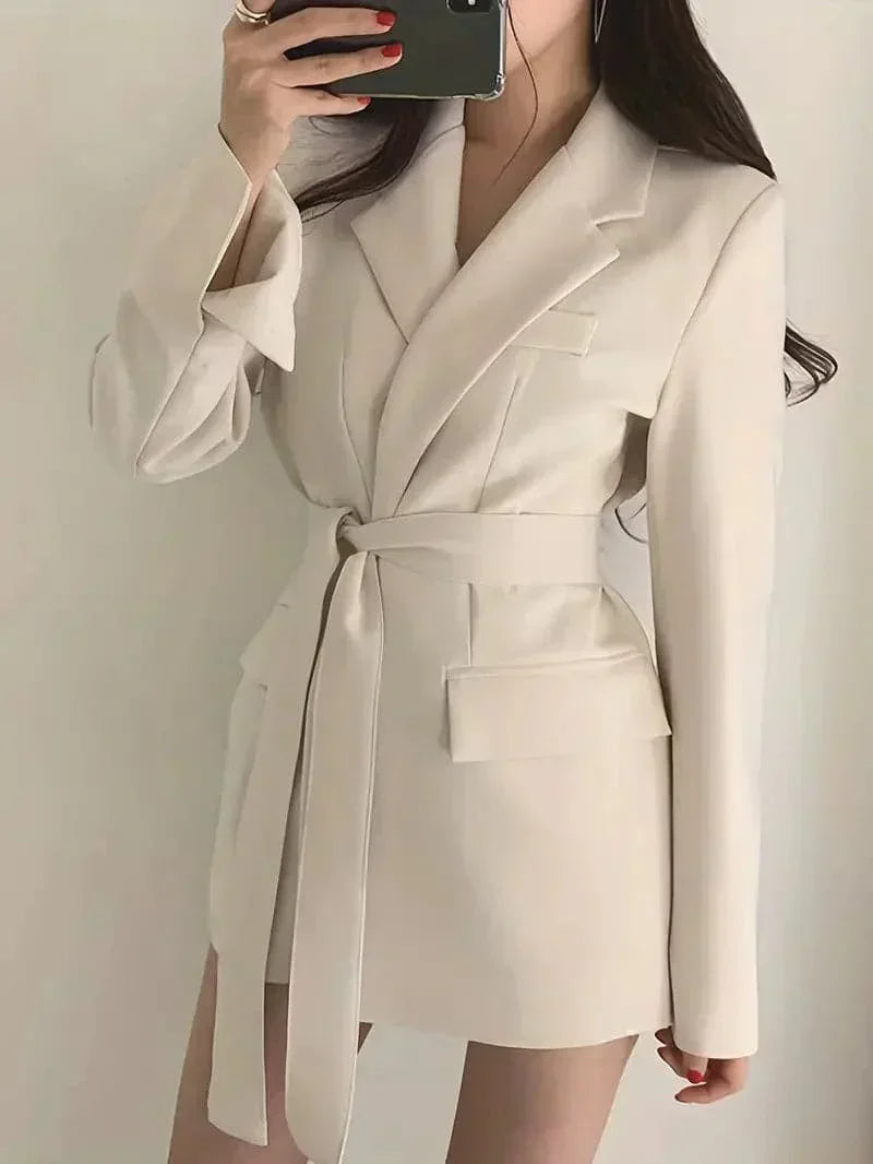Christine - Robe Blazer Noire - Élégante Et Professionnelle