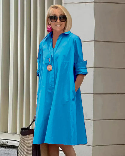 Léa - Robe Chemise Chic Et Élégante