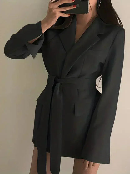 Christine - Robe Blazer Noire - Élégante Et Professionnelle