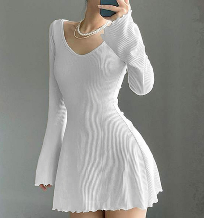 Amancia - Mini Robe De Soirée Côtelée