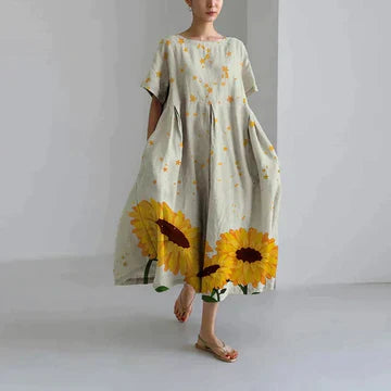 Mazarine - Robe Décontractée Et Élégante À Imprimé Flora
