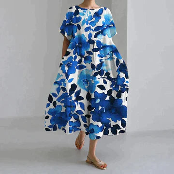 Mazarine - Robe Décontractée Et Élégante À Imprimé Flora