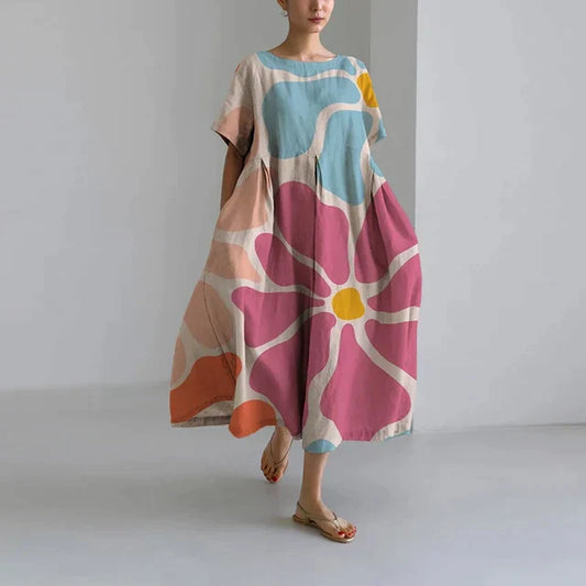 Mazarine - Robe Décontractée Et Élégante À Imprimé Flora