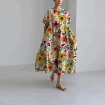 Mazarine - Robe Décontractée Et Élégante À Imprimé Flora