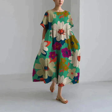 Mazarine - Robe Décontractée Et Élégante À Imprimé Flora